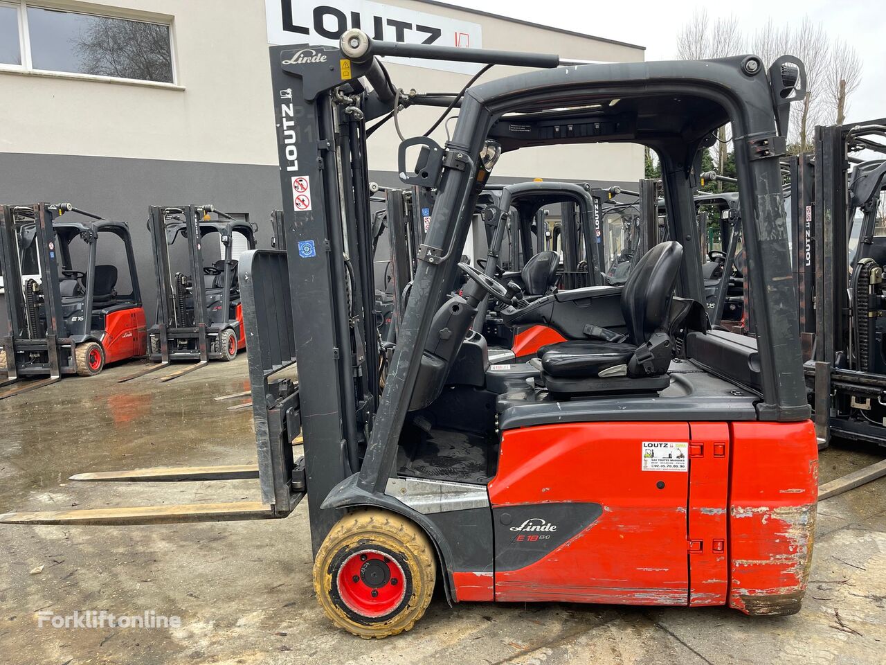 Linde E18-02 gaffeltruck 3-hjulet